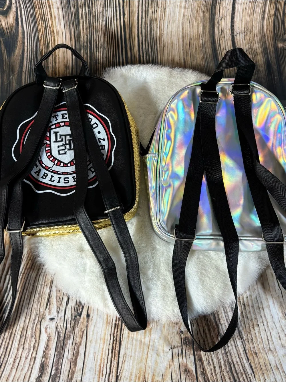 Limited Too Backpack Purses Bags Small; Lot Of 2; Gold & Clear Y2K Feel Girls
